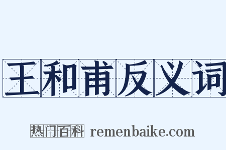 王和甫反义词是什么意思的图片